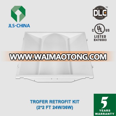 UL DLC listed LED troffer retrofit 40w 50w kit light 2*2 2*4 1*4 600*600