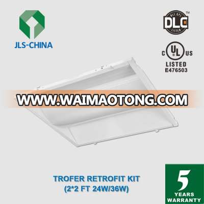 DLC UL-classified Dimmable Retrofit LED CCT changeable 2x2 2x4 led Troffer